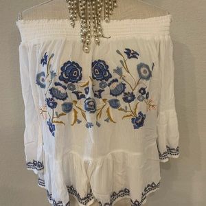 Beautiful Embroidered Peasant Top